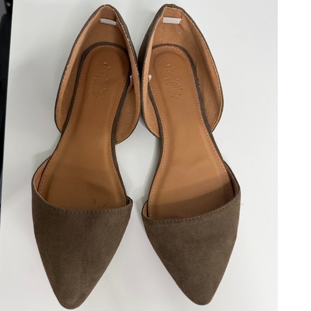 Charlotte Russe dOrsay Flats Womens Size 7 Brown Chic Office Pointed Toe Shoes